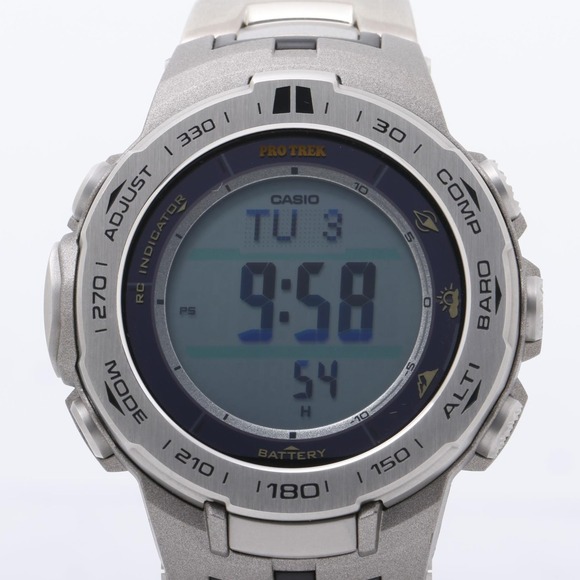CASIO Pro Trek Triple Sensor Line PRW3100T7JF Men's Digital Watch in Silver ...